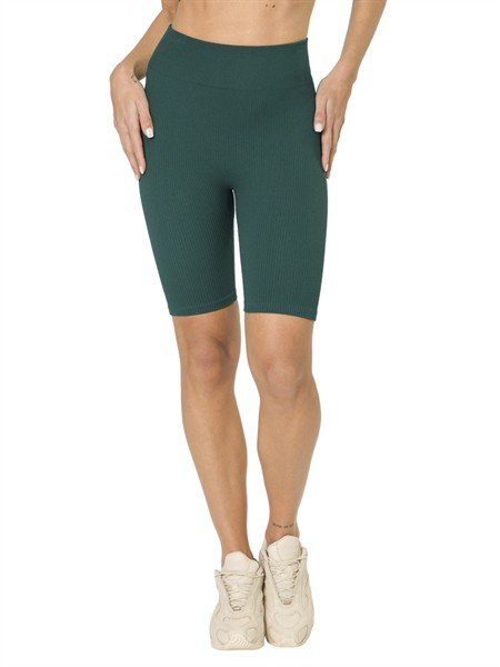 Bermuda Fitness Meia Coxa Seamless com Cós Alto Duplo - Sem Costura e Média Compressão 05162-I