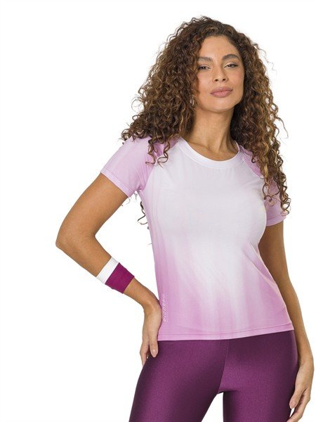 Baby Look Estampada e com Textura Furadinha 12730