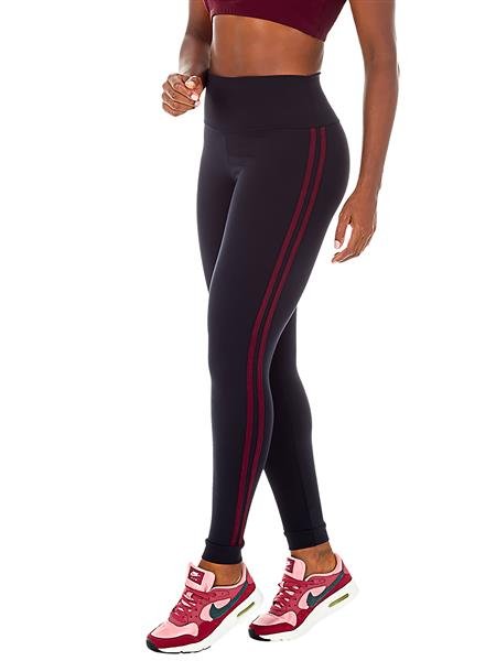 Legging com listas e Cós Alto Duplo em Sport Power 02007-1