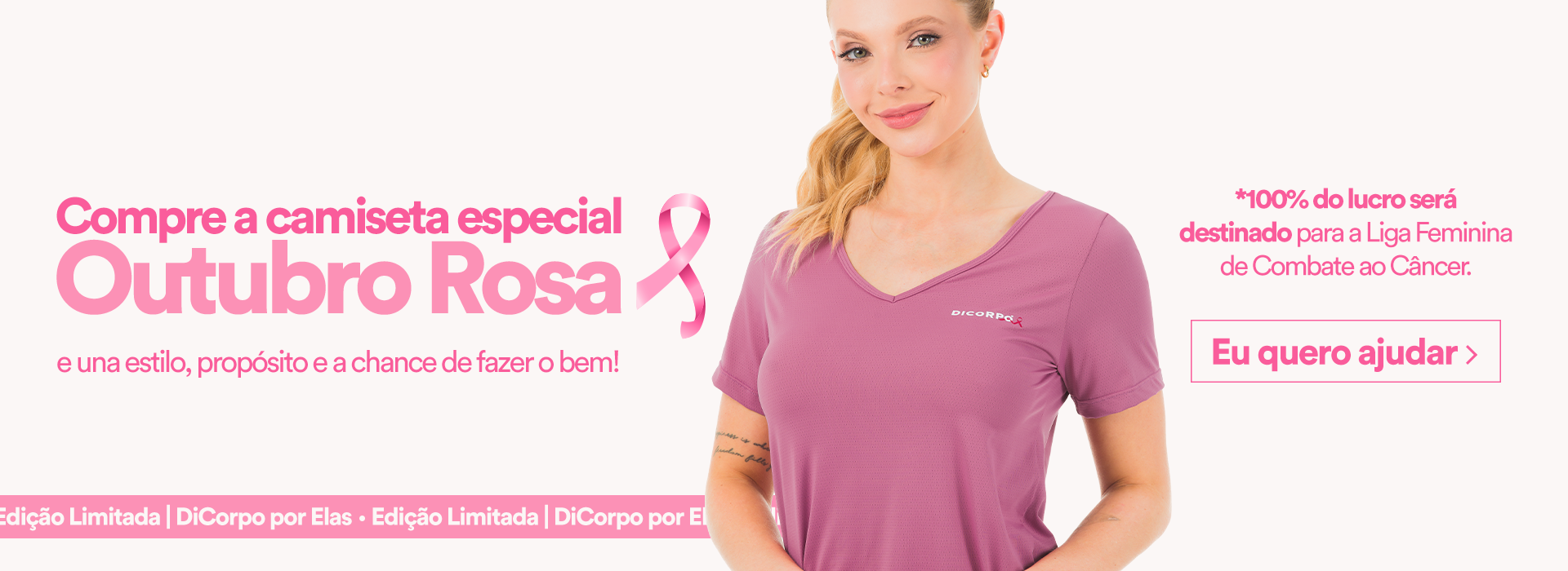 CAMISETA OUTUBRO ROSA