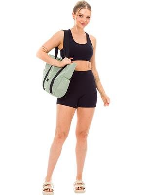 Bolsa Ampla de Nylon com Bolsos Externos e Alças Personalizadas 