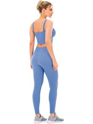 Legging Fitness Seamless Com Cós Alto Duplo 