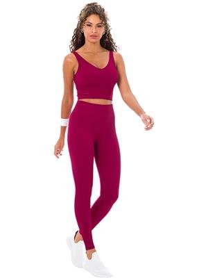 Legging Fitness Seamless Com Cós Alto Duplo 