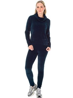 Legging de Veludo Canelado com Elástico na Cintura 