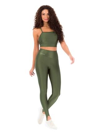 Legging com Pezinho de Média Compressão e Cós Alto Duplo | DiCorpo 