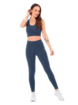 Legging Fitness Alta Compressão com Bolsos e Cós Alto Duplo | DiCorpo 