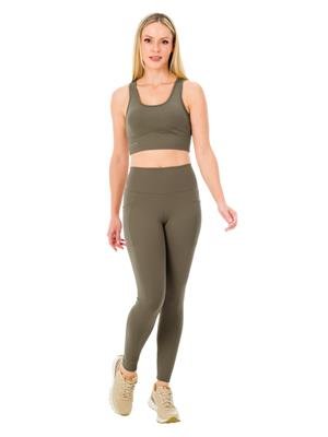 Legging Fitness Alta Compressão com Bolsos e Cós Alto Duplo | DiCorpo 