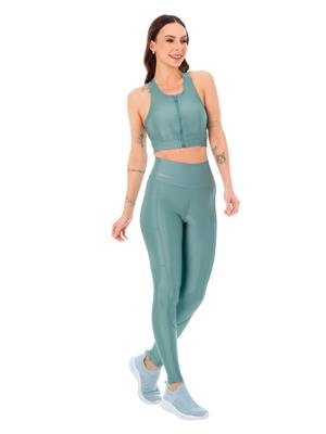 Legging Recortada com Bolsos e Cós Alto Duplo - Média Compresão | DiCorpo 