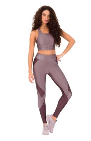 Legging com Detalhes na Lateral com Elástico Embutido no Cós Duplo - Média Compressão | DiCorpo 