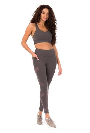 Legging  com Transparências, Bolsos e Elástico no Cós Duplo - Média Compressão | DiCorpo 