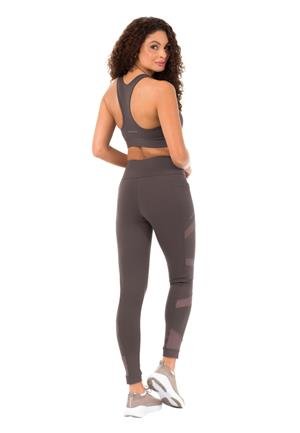 Legging  com Transparências, Bolsos e Elástico no Cós Duplo - Média Compressão | DiCorpo 