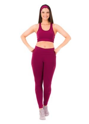 Legging  com Transparências, Bolsos e Elástico no Cós Duplo - Média Compressão | DiCorpo 