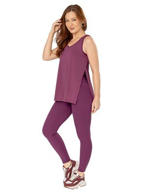 Legging com Cós Alto Duplo e Alta Compressão 