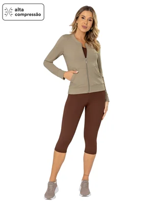 Calça Pescador com Cós Alto Duplo Feminina – Alta Compressão 