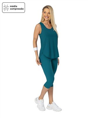 Calça Pescador com Cós Alto Duplo Feminina – Alta Compressão 