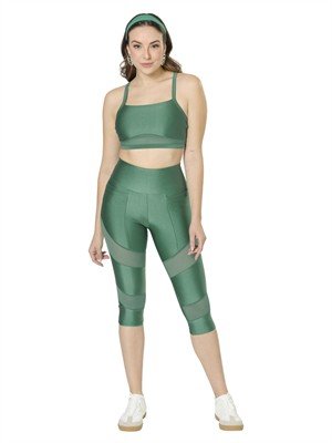 Calça Pescador com Bolsos, Transparências e Cós Alto Duplo 