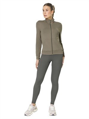 Legging com Bolsos, Cintura Alta e Cós Duplo 