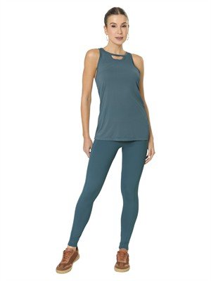 Legging com Bolsos, Cintura Alta e Cós Duplo 