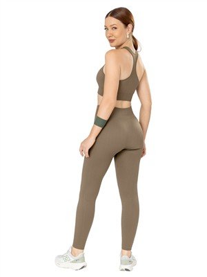 Top Fitness Feminino Seamless com Zíper Frontal, Costas Nadador e Bojo Removível 