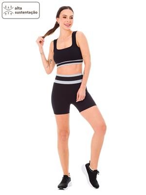 Top Canelado com Decote Quadrado e Alta Sustentação | DiCorpo 