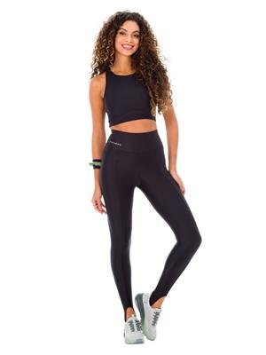 Top Fitness com Alças Finas Cruzadas Tecido Brilhante e Proteção UV50+ | DiCorpo 