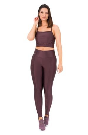 Top Alongado com Alças Finas Cruzadas nas Costas e Bojos Removíveis - Média Compressão | DiCorpo 