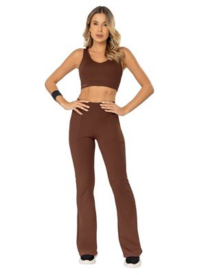 Top Decote V Alta Sustentação com Bojo Removível UV 50+ 