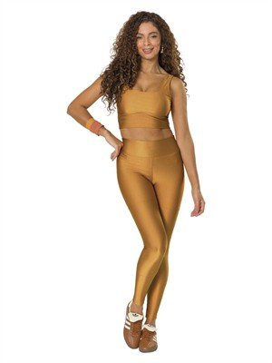 Regata Cropped Canelada com Decote U 