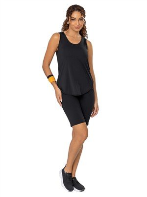 Bermuda Ciclista com Cós Alto Duplo  