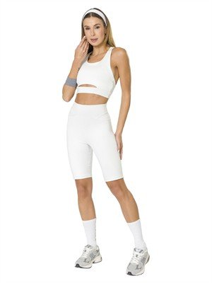 Bermuda Ciclista com Bolso no Cós Costas e Efeito Blackout 
