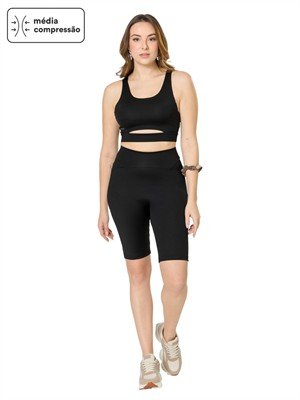 Bermuda Ciclista com Bolso no Cós Costas e Efeito Blackout 