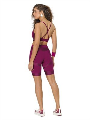 Bermuda Ciclista com Recortes, Bolsos e Cós Duplo 
