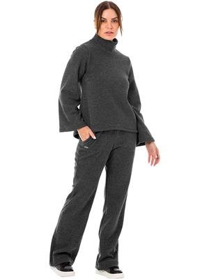 Calça Reta em Soft com Bolsos e Elástico na Cintura | DiCorpo 