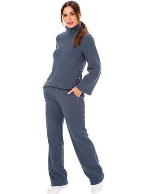 Calça Reta em Soft com Bolsos e Elástico na Cintura | DiCorpo 