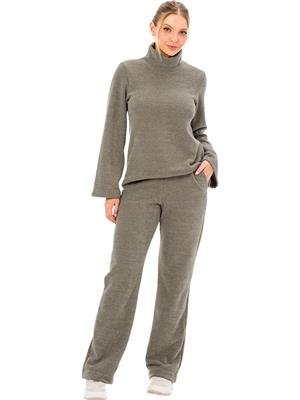 Calça Reta em Soft com Bolsos e Elástico na Cintura | DiCorpo 