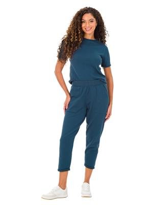 Calça Capri de Malha com Bolsos  