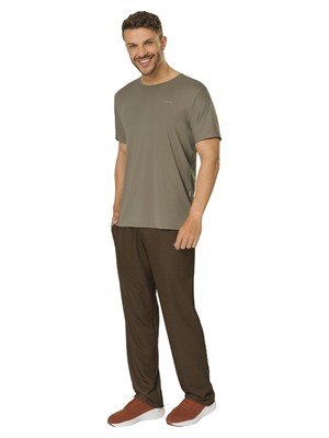Calça Masculina com Bolsos Embutidos 