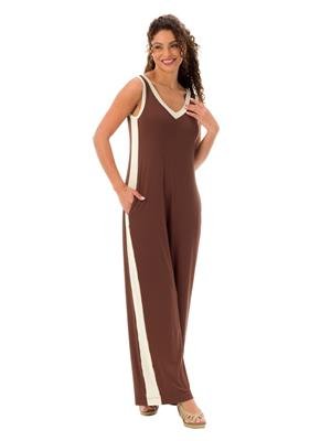 Macacão Longo Pantalona com Bolsos | DiCorpo 