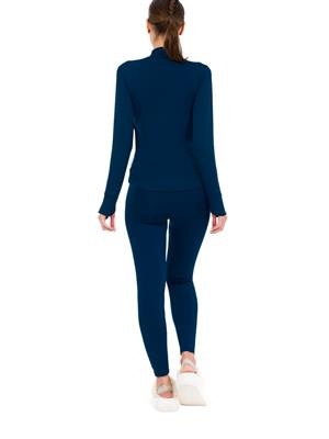 BLUSA TÉRMICA DICORPO COM GOLA SUBIDA E PUNHO COM ABERTURA 