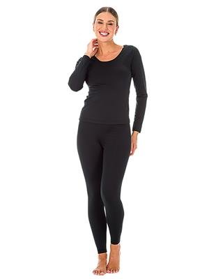 Camiseta Feminina Térmica Underwear com Decote U e Corte a Fio