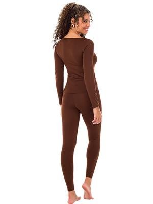 Camiseta Feminina Térmica Underwear com Decote U e Corte a Fio