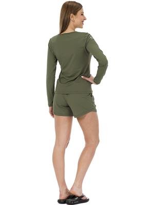 Blusa Feminina Manga Longa com Proteção UV e Decote Redondo - UV Smart 