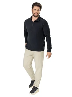 Blusão Térmico Masculino com Gola Alta e Zíper - Soft Polar Light 