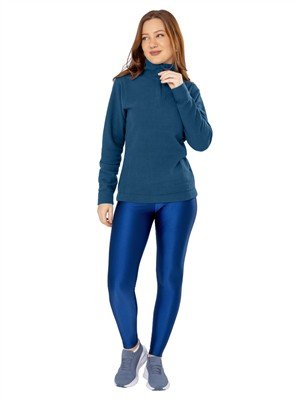 Blusão Térmico Feminino Com Zíper na Gola Alta e Mullet | DiCorpo 