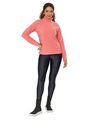 Blusão Térmico Feminino Com Zíper na Gola Alta e Mullet | DiCorpo 