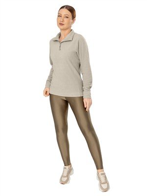 Blusão Térmico Feminino Com Zíper na Gola Alta e Mullet | DiCorpo 