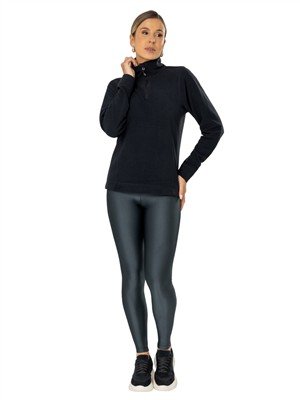 Blusão Térmico Feminino Com Zíper na Gola Alta e Mullet | DiCorpo 