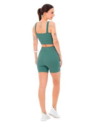 Shorts Fitness Seamless Com Cós Alto Duplo 