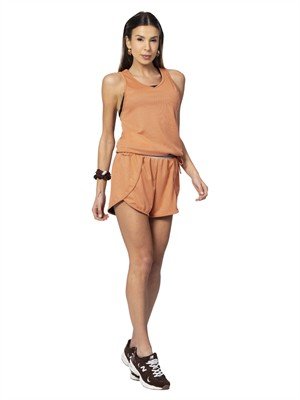 Shorts com Falso Transpasse e Elástico Personalizado na Cintura 