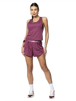 Shorts com Falso Transpasse e Elástico Personalizado na Cintura 